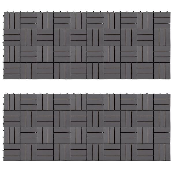 vidaXL Płytki tarasowe, 20 szt., poszarzane, 30x30 cm, drewno akacjowe