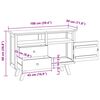 vidaXL Bufet z szufladą Naturalny 100 x 30 x 68 cm Lite drewno teakowe