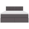 vidaXL Ł&oacute;żko z miejscem na przechowywanie i materacem Szary