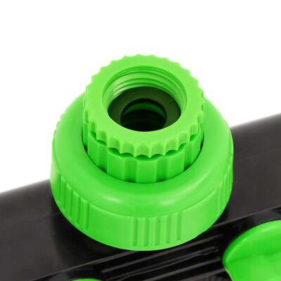 vidaXL 4-drożny rozdzielacz do kranu, zielono-czarny, 19,5x6x11 cm