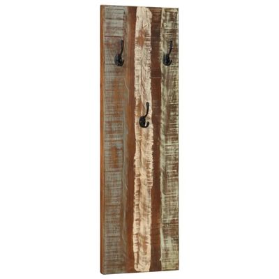 vidaXL Wieszaki ścienne, 2 szt., 36x3x110 cm, lite drewno z odzysku