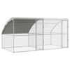vidaXL Klatka dla kur z 2 drzwiami 2 szt. Srebrny 400x200x200 cm