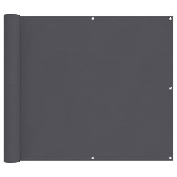 vidaXL Parawan balkonowy, antracyt, 90x800 cm, 100% poliester Oxford