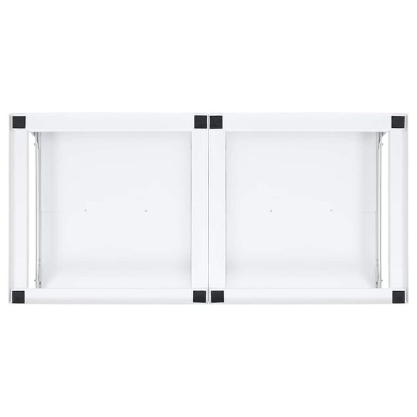 vidaXL Podest pod pralkę i suszarkę z wysuwanymi p&oacute;łkami, biały