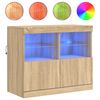 vidaXL Szafka z oświetleniem LED, dąb sonoma, 81x37x67 cm
