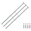 vidaXL Krata zabezpieczająca do okien z 3 poprzeczkami 3 pcs