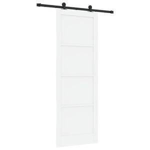 vidaXL Drzwi przesuwne ORKDAL 83 x 232 cm Lite drewno sosnowe Biały
