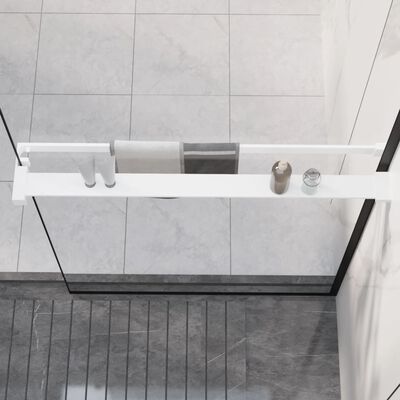 vidaXL Półka ścienna do prysznica typu walk-in, biała, 80cm, aluminium