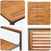 vidaXL Zestaw do jadalni w ogrodzie 3 pcs Szary 90 x 90 x 75 cm