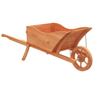 vidaXL Donica w kształcie taczki, 128x45,5x43 cm, lite drewno jodłowe