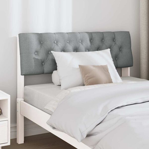 vidaXL Tapicerowane wezgłowie Jasnoszary 100 cm Lite drewno sosnowe