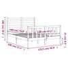 vidaXL Rama ł&oacute;żka z wezgłowiem, lite drewno