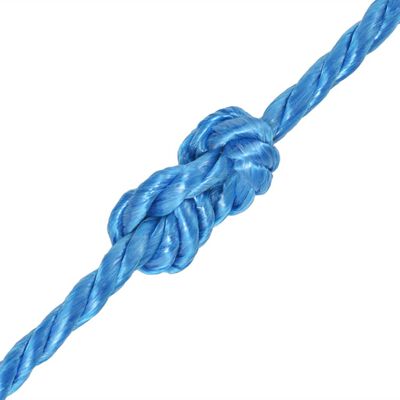 vidaXL Skręcana linka z polipropylenu, 6 mm, 200 m, niebieska