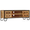 vidaXL Szafka pod TV z szufladami, 120x30x40 cm, lite drewno mango