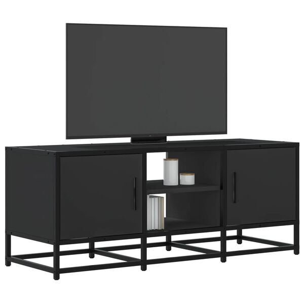 vidaXL Szafka pod TV, czarna, 100x35x41 cm, materiał drewnopochodny