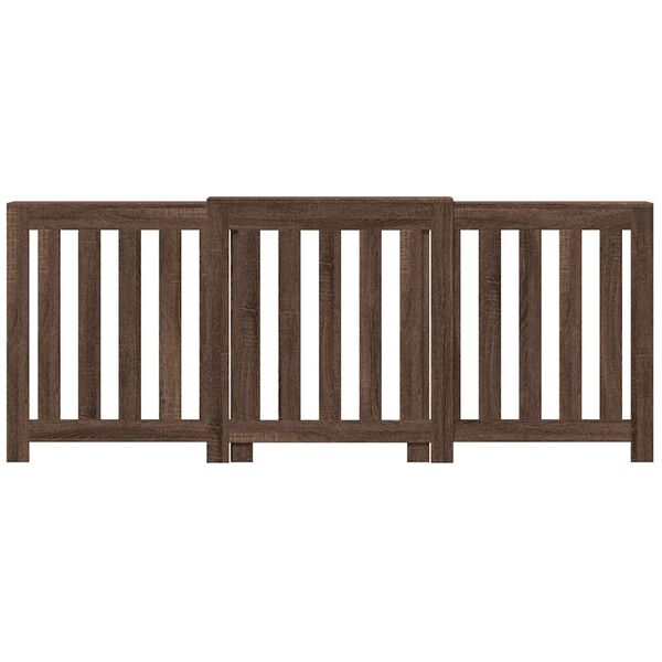 vidaXL Osłona na grzejnik, brązowy dąb, 205x21,5x83,5 cm