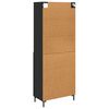 vidaXL Highboard Czarny Dąb 69,5 x 34 x 180 cm Materiał drewnopochodny
