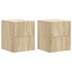 vidaXL Wisząca Szafka Nocna 2 pcs dąb Sonoma 33 x 34,5 x 40 cm