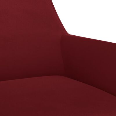 vidaXL Obrotowe krzesło stołowe, winna czerwień, obite aksamitem