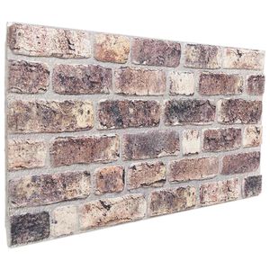 vidaXL Panele ścienne 10 szt. 100 x 50 cm Ciemny brąz Pianka EPS