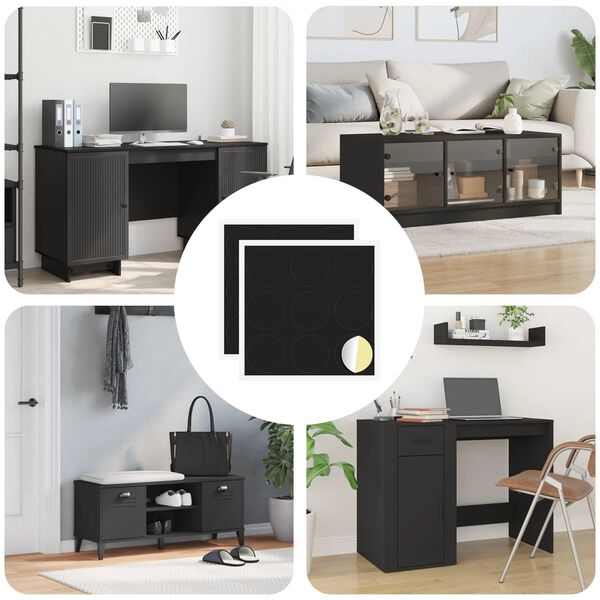 vidaXL Okładka Śrubowa Samoprzylepna 2 pcs Czarny &Oslash; 20 x 0,5 mm