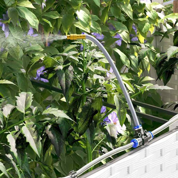 vidaXL Doniczka ogrodowa 4 pcs Biały Stal