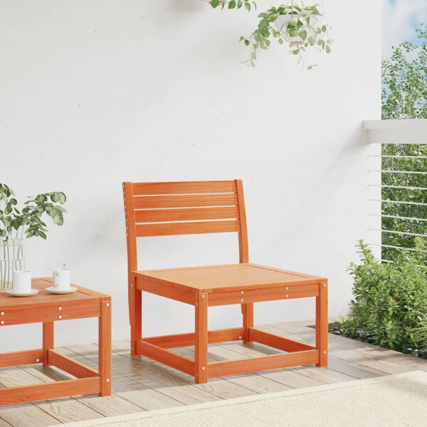 vidaXL Sofa ogrodowa, woskowy brąz, lite drewno sosnowe