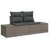 vidaXL Sofa Ogrodowa Szary 123 x 62 x 69cm polirattan