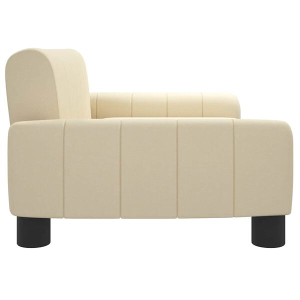 vidaXL Sofa dla dzieci, kremowa, 70x45x30 cm, obita tkaniną