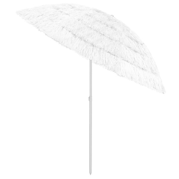 vidaXL Parasol plażowy w hawajskim stylu, biały, 240 cm