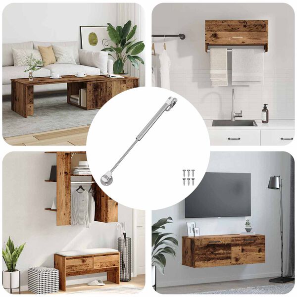 vidaXL Hydrauliczna sprężyna gazowa 12 pcs Srebrny 280 x 17 x 16 mm