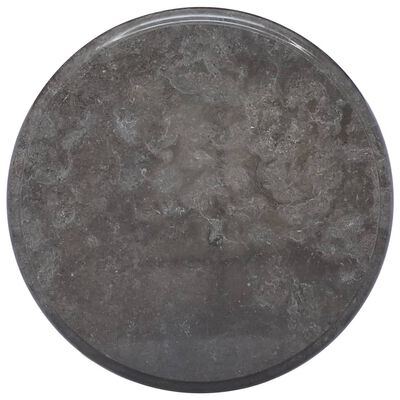 vidaXL Blat do stołu, czarny, Ø40 x 2,5 cm, marmur