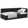 vidaXL Rama ł&oacute;żka narożnego Z zagł&oacute;wkiem Czarny 90 cm x 200 cm Aksamit