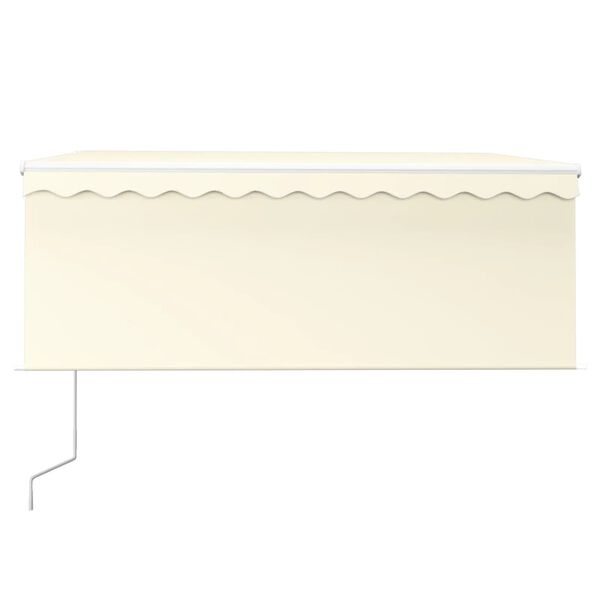vidaXL Automatycznie zwijana markiza z zasłoną, 3,5x2,5 m, kremowa