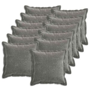 vidaXL Poszewka na poduszkę 12 pcs HOUTEN ciemnoszary 50 x 50 cm
