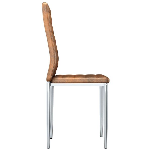 vidaXL Krzesła jadalne 2 pcs Brązowy 41,5 x 48 x 99 cm