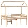 vidaXL Wysokie łóżko z dachem, 80x200 cm, lite drewno sosnowe