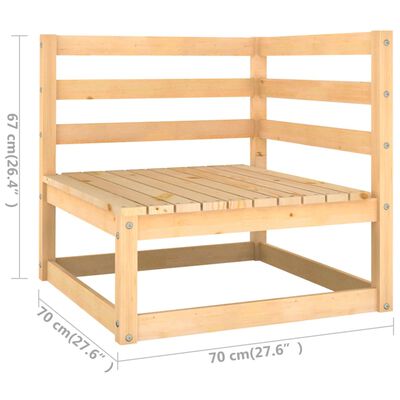 vidaXL 11-cz. zestaw mebli ogrodowych z poduszkami, drewno sosnowe