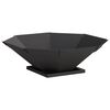 vidaXL Kominek Czarny 50 x 50 x 15,5 cm Stal