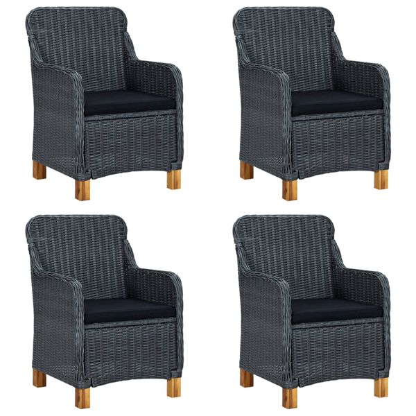 vidaXL 5-częściowy zestaw mebli ogrodowych, ciemnoszary