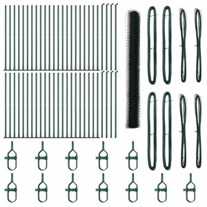 vidaXL Słupek ogrodzeniowy. zielony