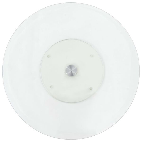 vidaXL Obrotowa taca, przezroczysta, 60 cm, hartowane szkło