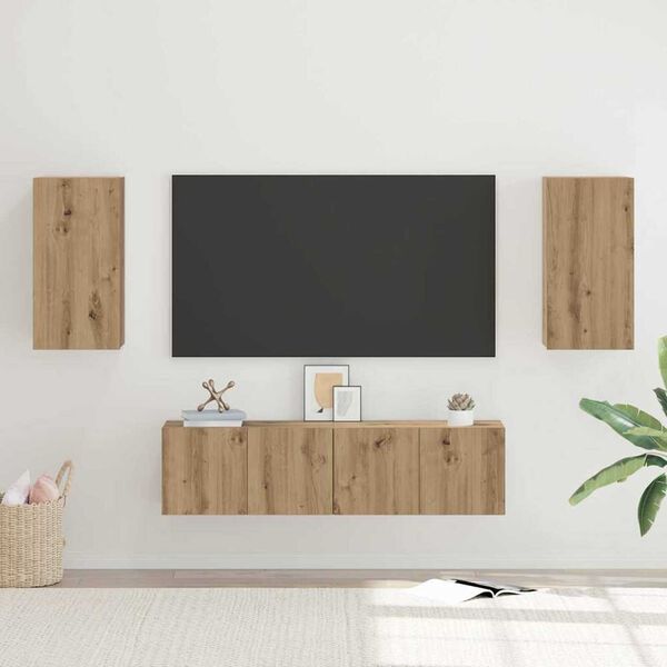 vidaXL Zestaw szafek RTV 4 pcs dąb artisan 30.5 x 30 x 60 cm