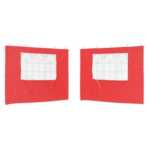 vidaXL Ściana boczna namiotu na imprezy 2 pcs 300 x 195 cm czerwony