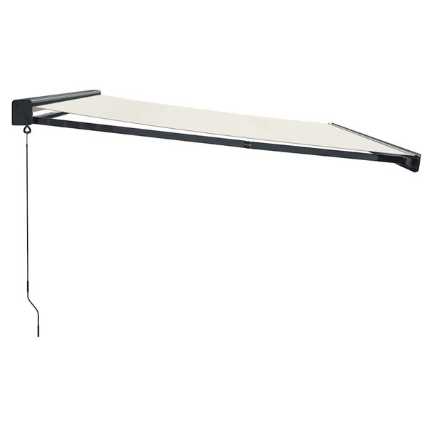 vidaXL Zwijana markiza, kremowa, 4,5x3 m, tkanina i aluminium