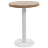 vidaXL Stolik bistro, jasnobrązowy, 60 cm, MDF