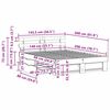 vidaXL Ramka ł&oacute;żka z szufladą Brązowy 140 x 200 cm Lite drewno sosnowe