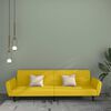 vidaXL 2-osobowa kanapa, ż&oacute;łta, tapicerowana aksamitem