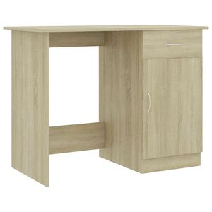 vidaXL Biurko, dąb sonoma, 100x50x76 cm, materiał drewnopochodny
