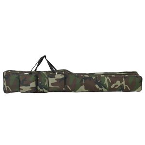 vidaXL Torba na wędkę, zielone moro, 150 cm, tkanina Oxford